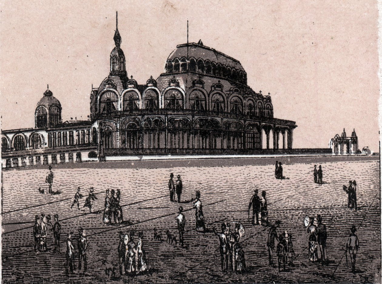 Ostenda, Belgio: vista del Kursaal Digue (Casino). in "Il mondo illustrato 168 vedute". Non datato (fine XIX secolo) da Unknown artist