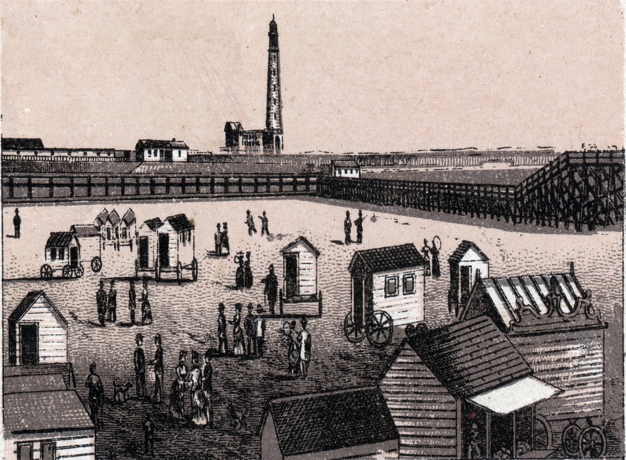 Ostenda, Belgio: vista dei bagni orientali e del porto. in "Il mondo illustra 168 vedute" Non datato (fine XIX secolo) da Unknown artist