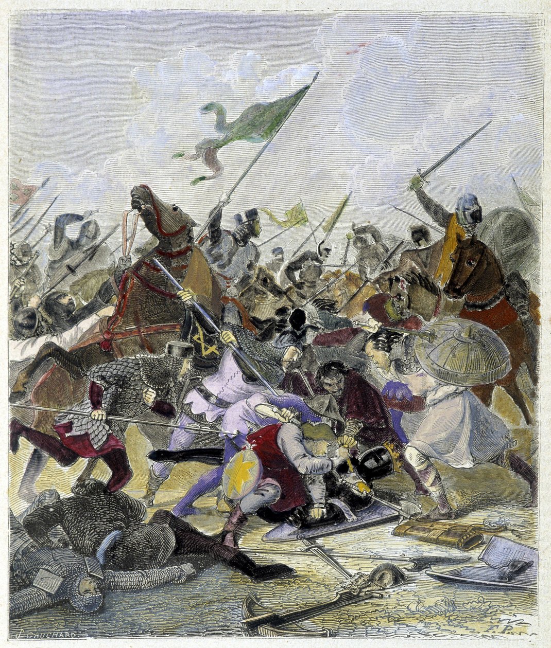 Ottone I (912-973) sorpreso dai ribelli a Roma - in 