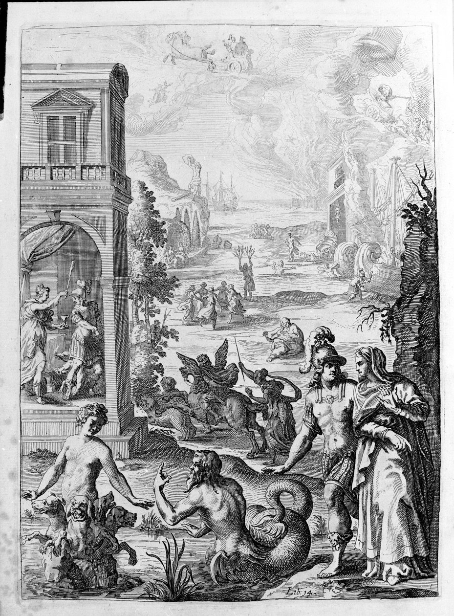 Ovidio - illustrazione per il libro 15 - nota di Thomas Farnaby (1575-1647) da Unknown artist