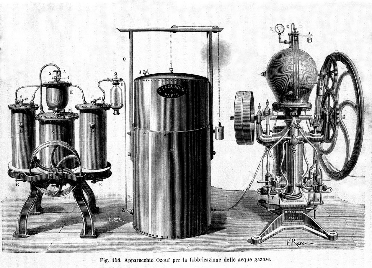 Apparecchio Ozouf per la produzione di acqua gassata. da Unknown artist