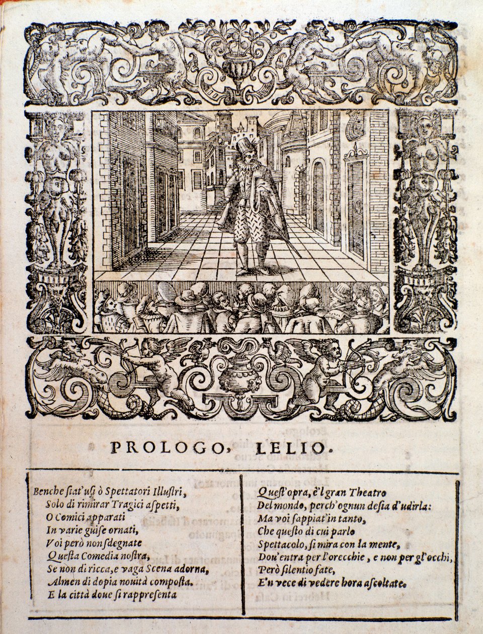 Pagina dalla commedia madrigale Amfiparnaso di Orazio Vecchi da Unknown artist
