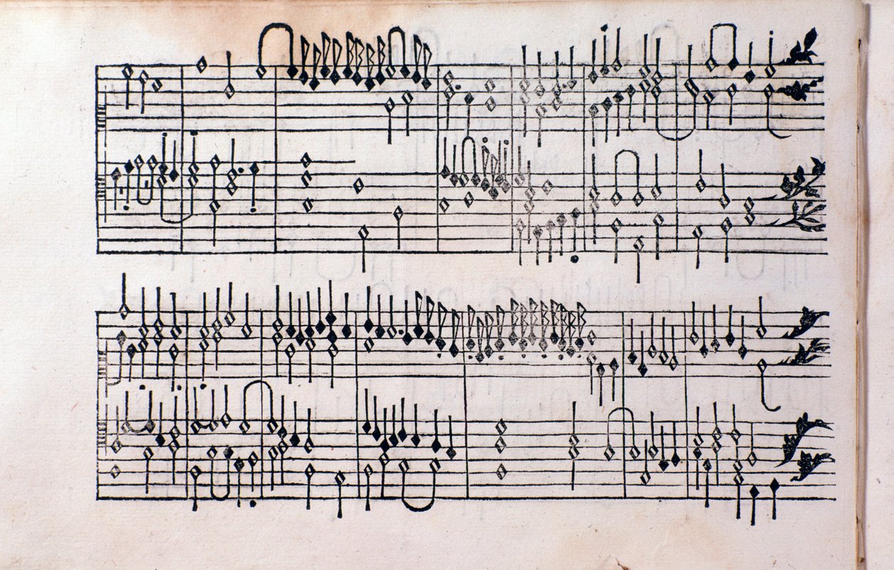 Pagina di Tablature, libro 1 di Girolamo Cavazzoni da Unknown artist