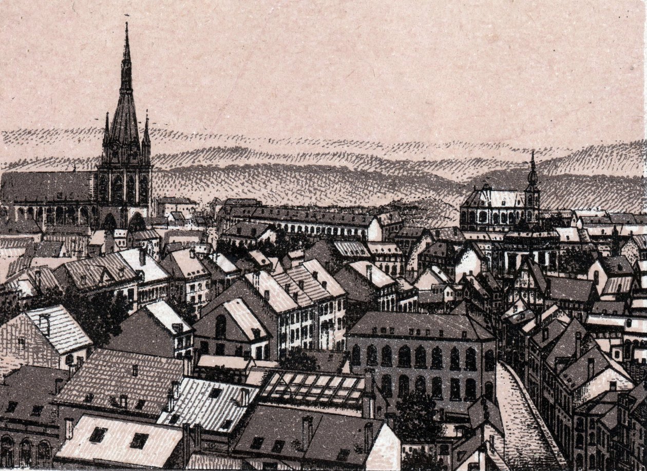 Panorama di Liegi in Belgio in "Il mondo illustrato 168 vedute". Senza data (fine XIX secolo) da Unknown artist