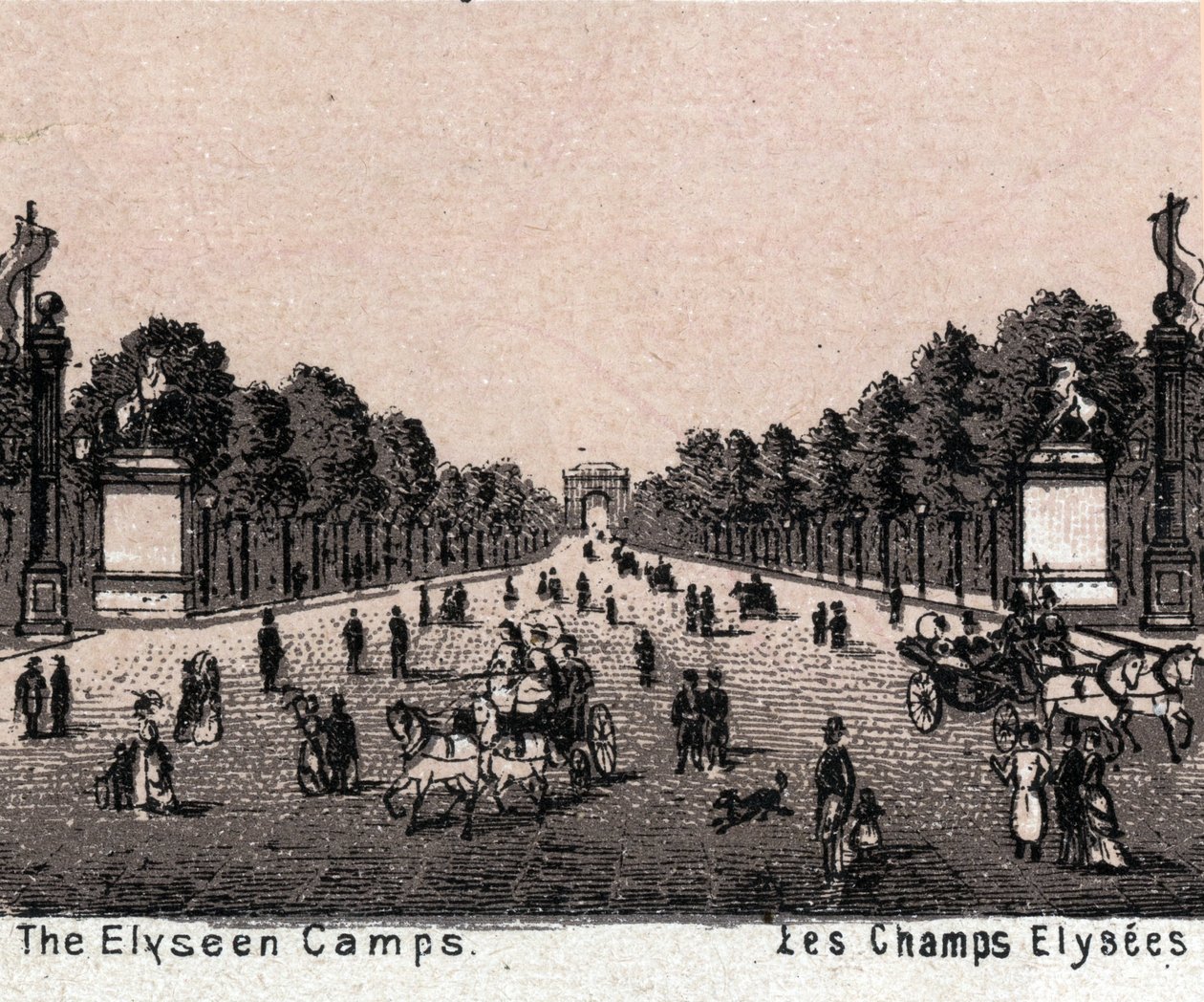 Parigi, Francia: vista degli Champs Elysees. in 