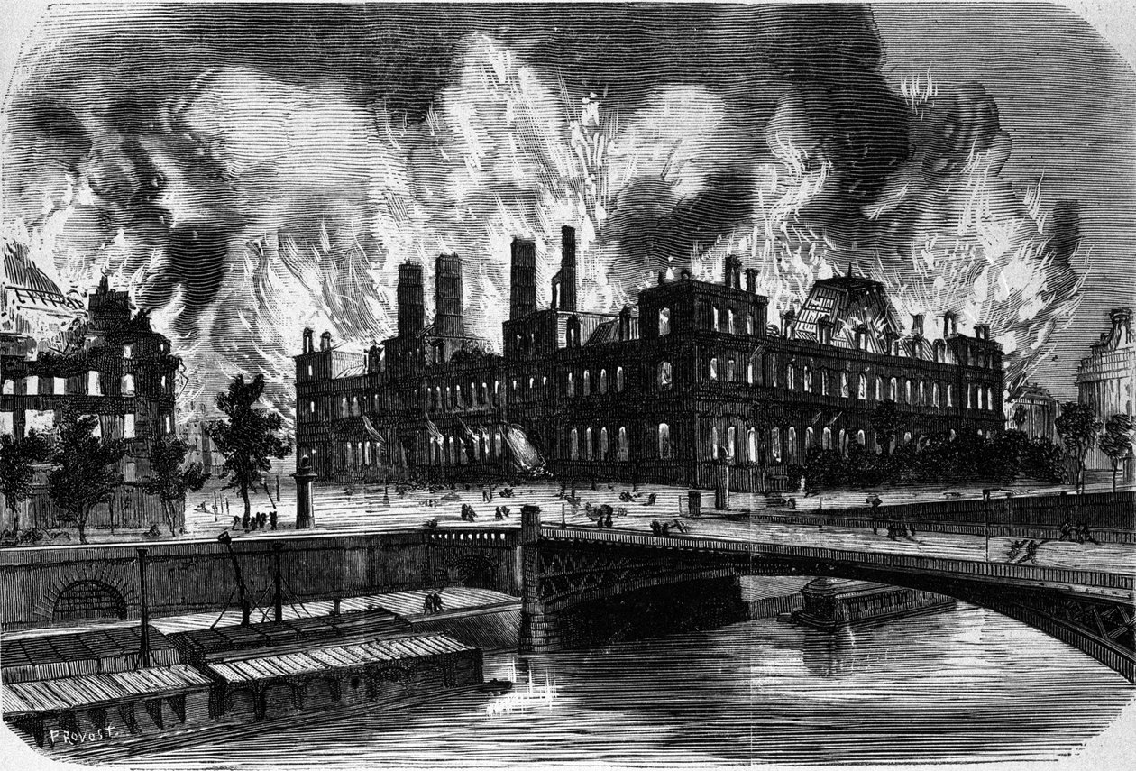 Parigi, la Comune. Incendio dell