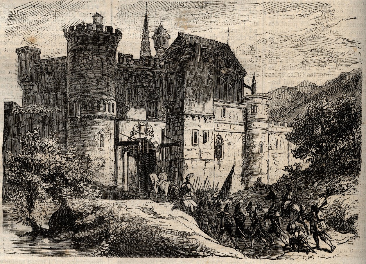 Pascal Paoli, liberatore della Corsica - Pascal Paoli (1725-1807), liberatore della Corsica entra a Bastia - incisione in "Dictionnaire populaire illustré" - 1864 - di Joseph Decembre e Edmond Allonier da Unknown artist