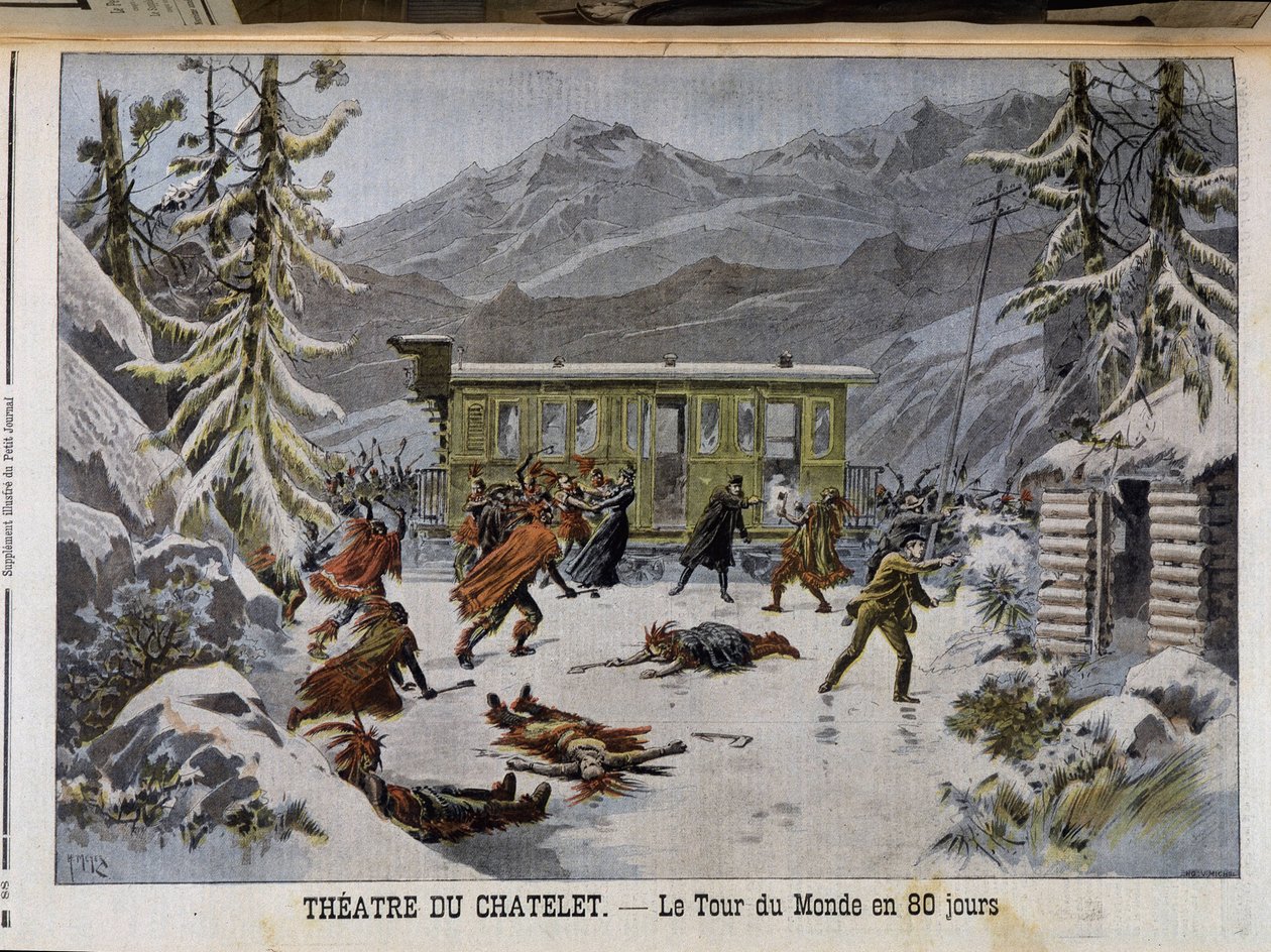 Spettacolo al Théâtre du Châtelet de "Il giro del mondo in 80 giorni" - in "Le Petit Journal" del 13/03/1898 da Unknown artist