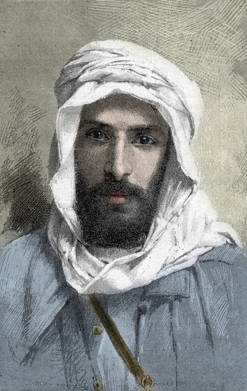 Pierre Paul Francois Camille Savorgnan de Brazza (1852-1905) esploratore francese in Africa - Ritratto di Pietro Paolo Savorgnan di Brazza o Pierre Paul Francois Camille Savorgnan de Brazza in francese (1852-1905) Governatore Generale del Congo francese ci da Unknown artist