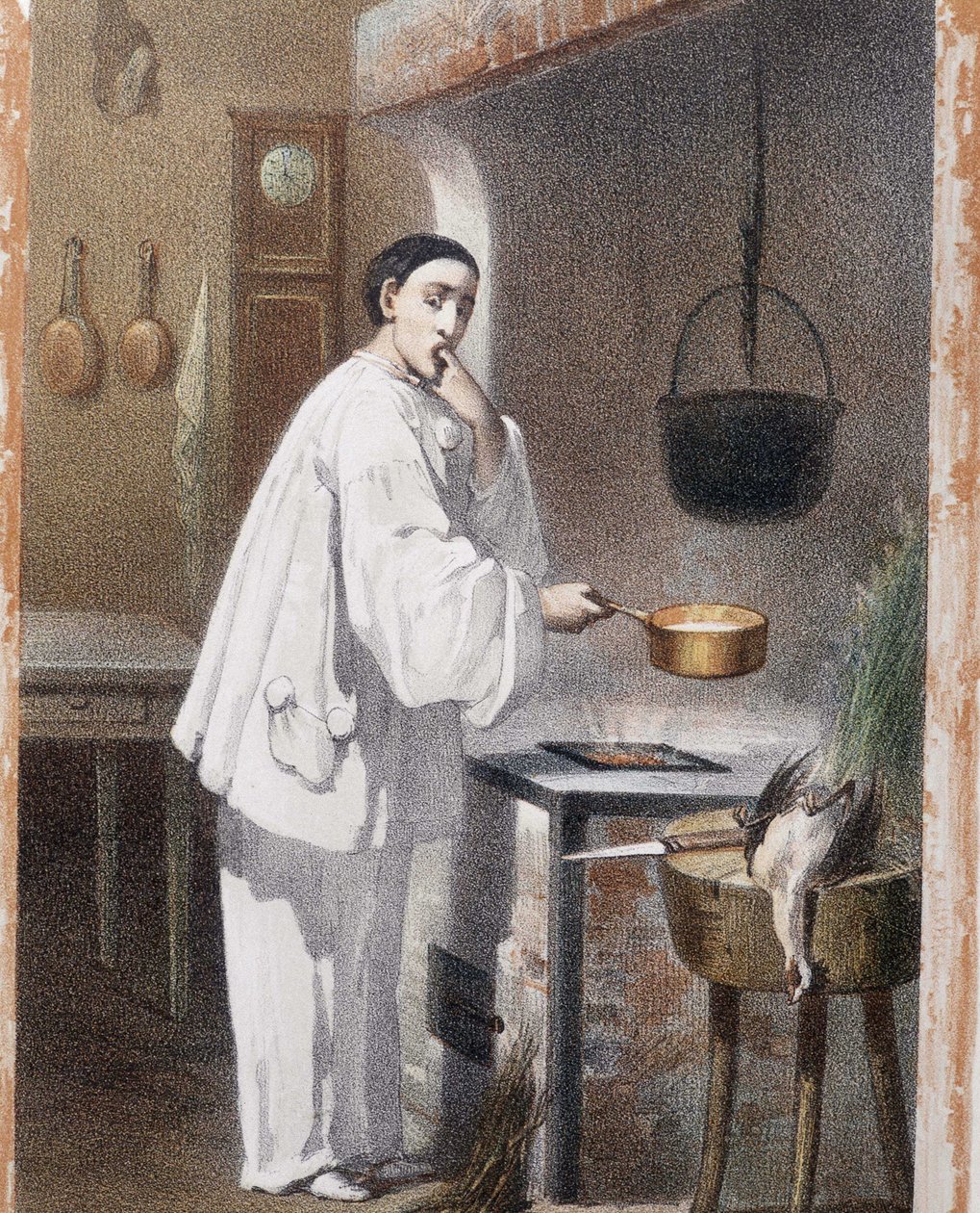Pierrot assaggia la cucina - s.d., fine XIX secolo da Unknown artist