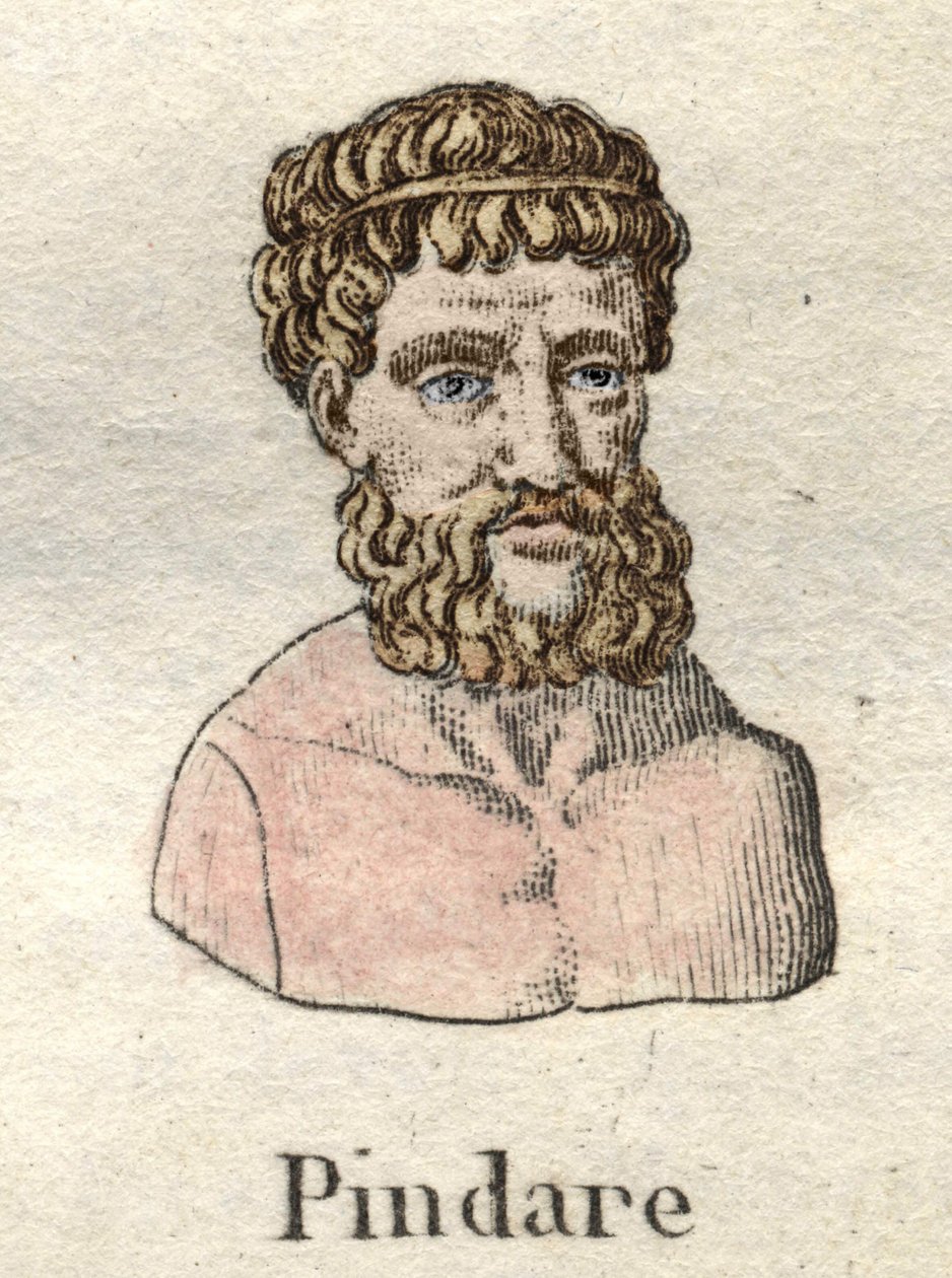 Pindaro (518-438 a.C.), poeta lirico greco. da Unknown artist