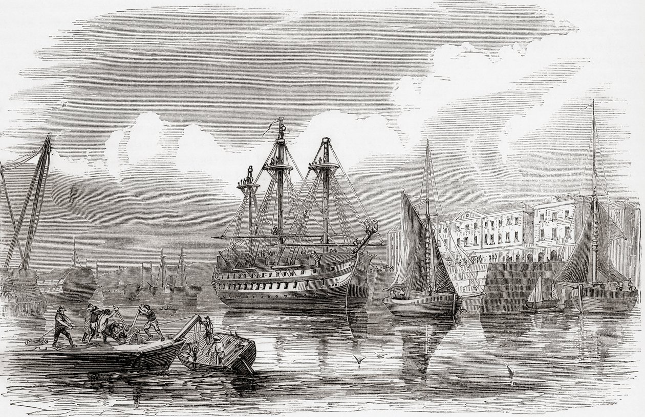 Plymouth, Inghilterra (incisione) da Unknown artist