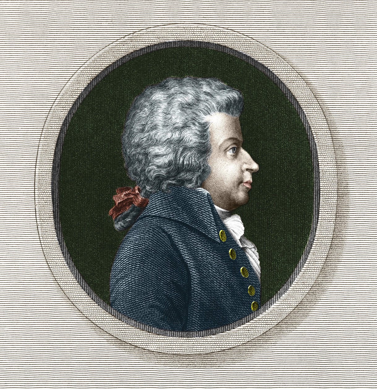 Ritratto di Wolfgang Amadeus Mozart (1756-1791) - Incisione del XIX secolo da Unknown artist