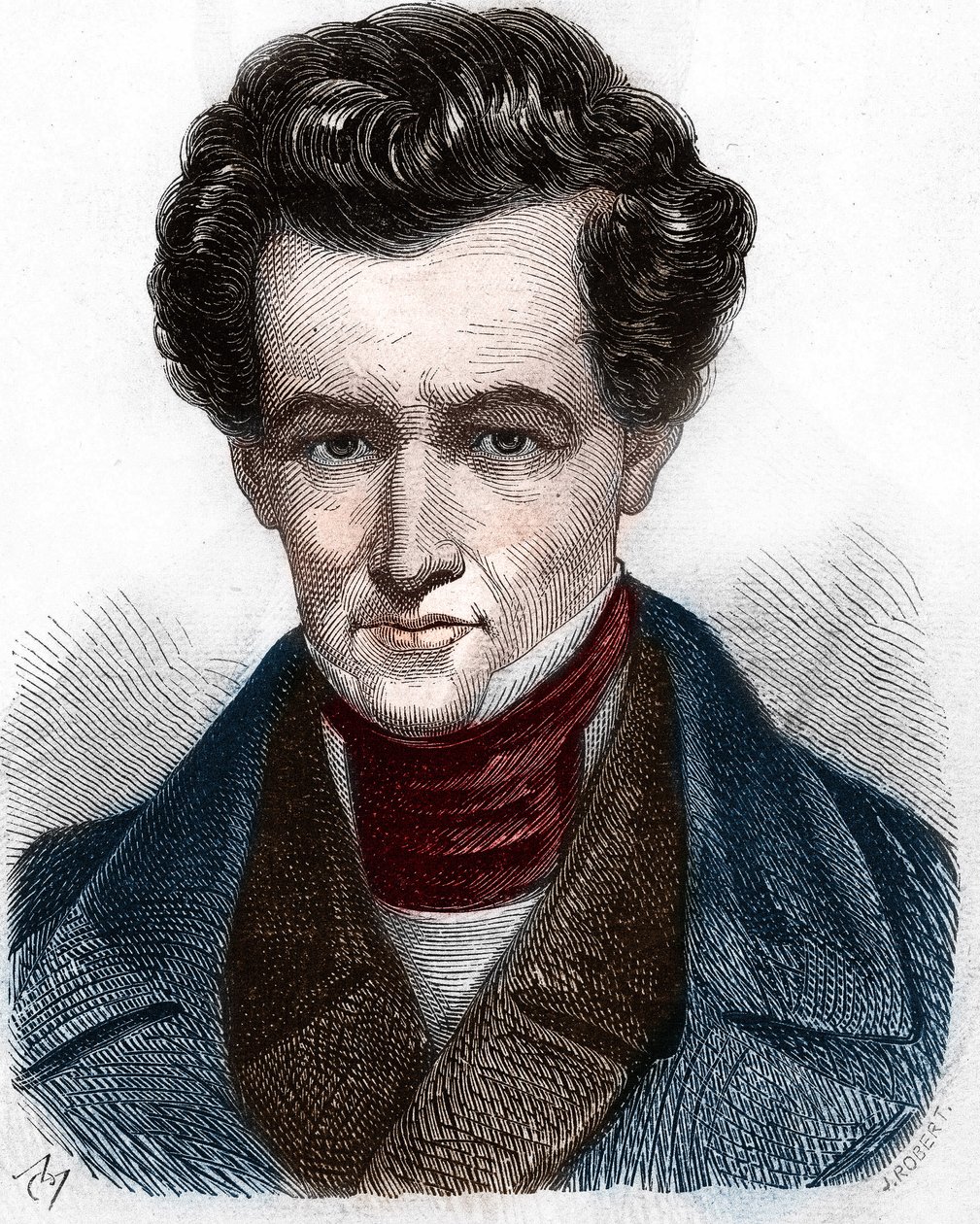 Ritratto di Armand Carrel (1800-1836), giornalista francese. da Unknown artist
