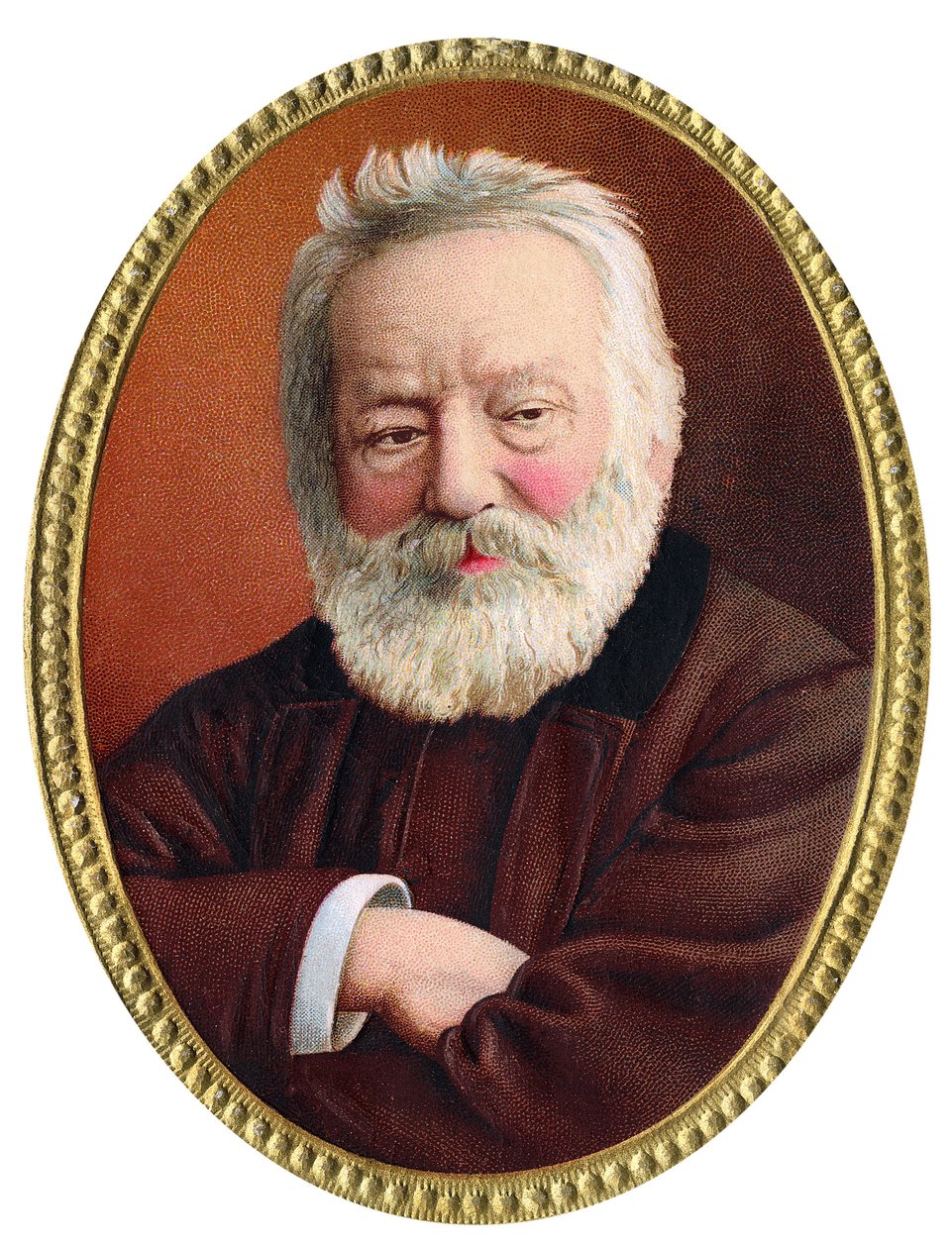 Ritratto dello scrittore francese Victor Hugo (1802-1885) - Cromolitografia della fine del XIX secolo da Unknown artist