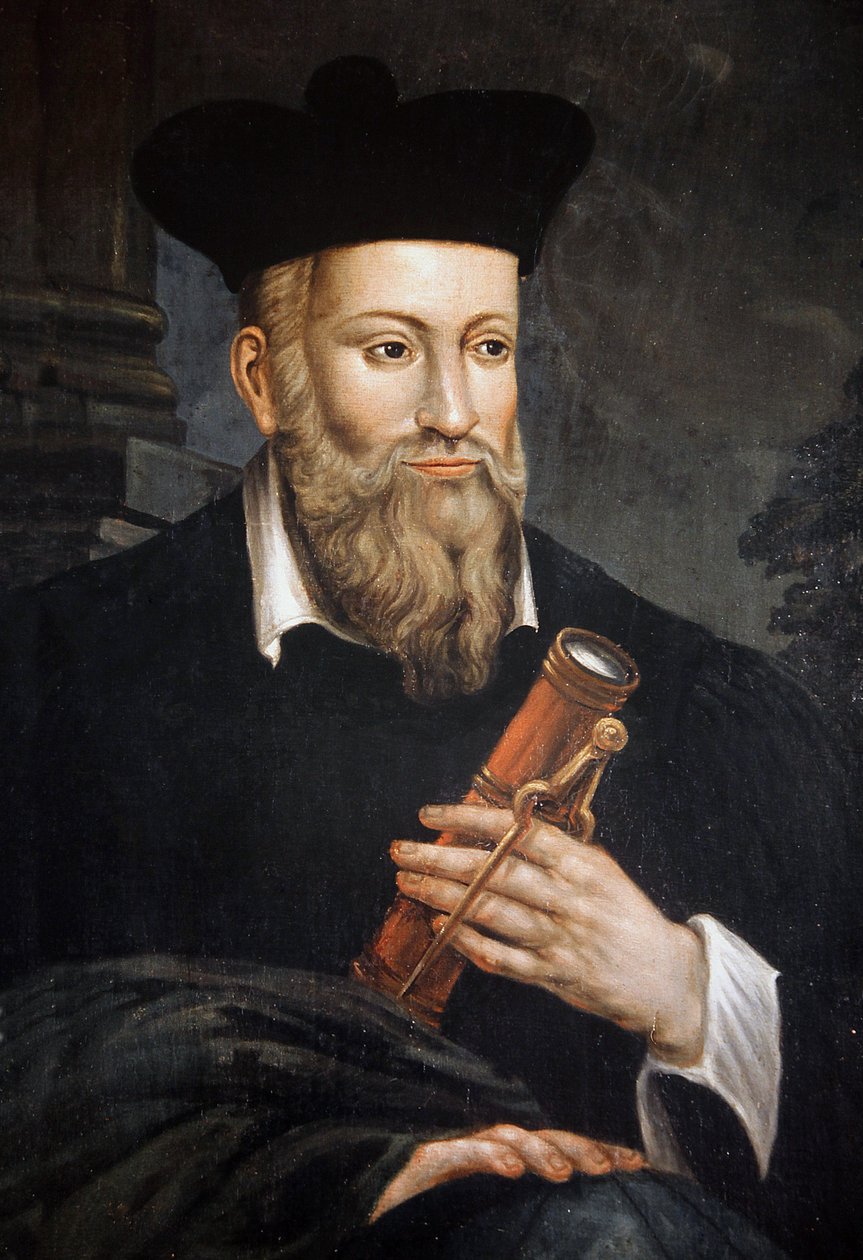 Ritratto di Michel de Nostre-Dame (Nostradamus), astrologo (1503-1566), (dettaglio) da Unknown artist