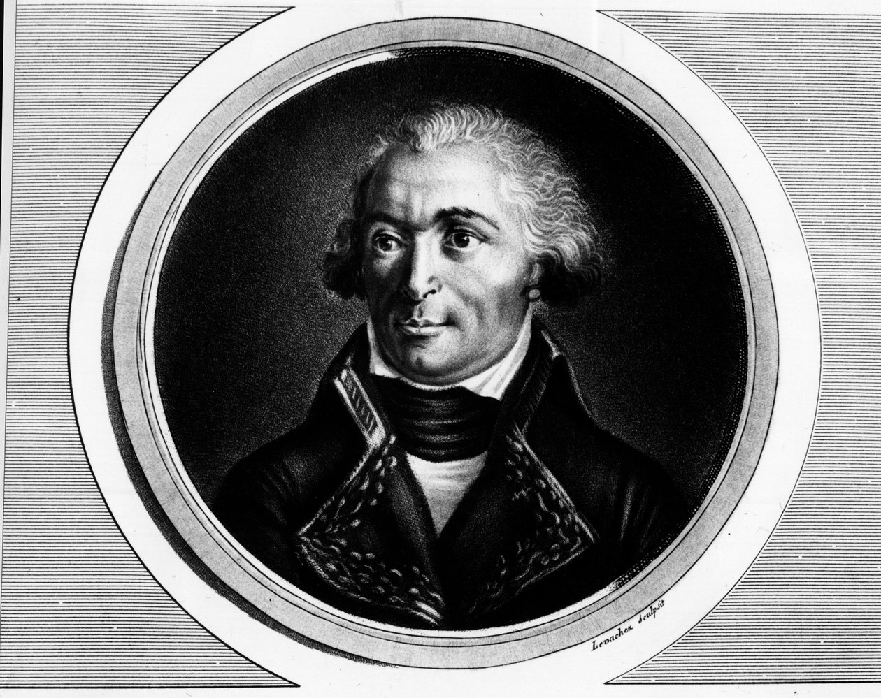 Ritratto a figura intera di Charles Pichegru (1761-1804), generale in capo degli eserciti del Nord, di Sambre e Meuse, del Reno e della Mosella. Incisione in 