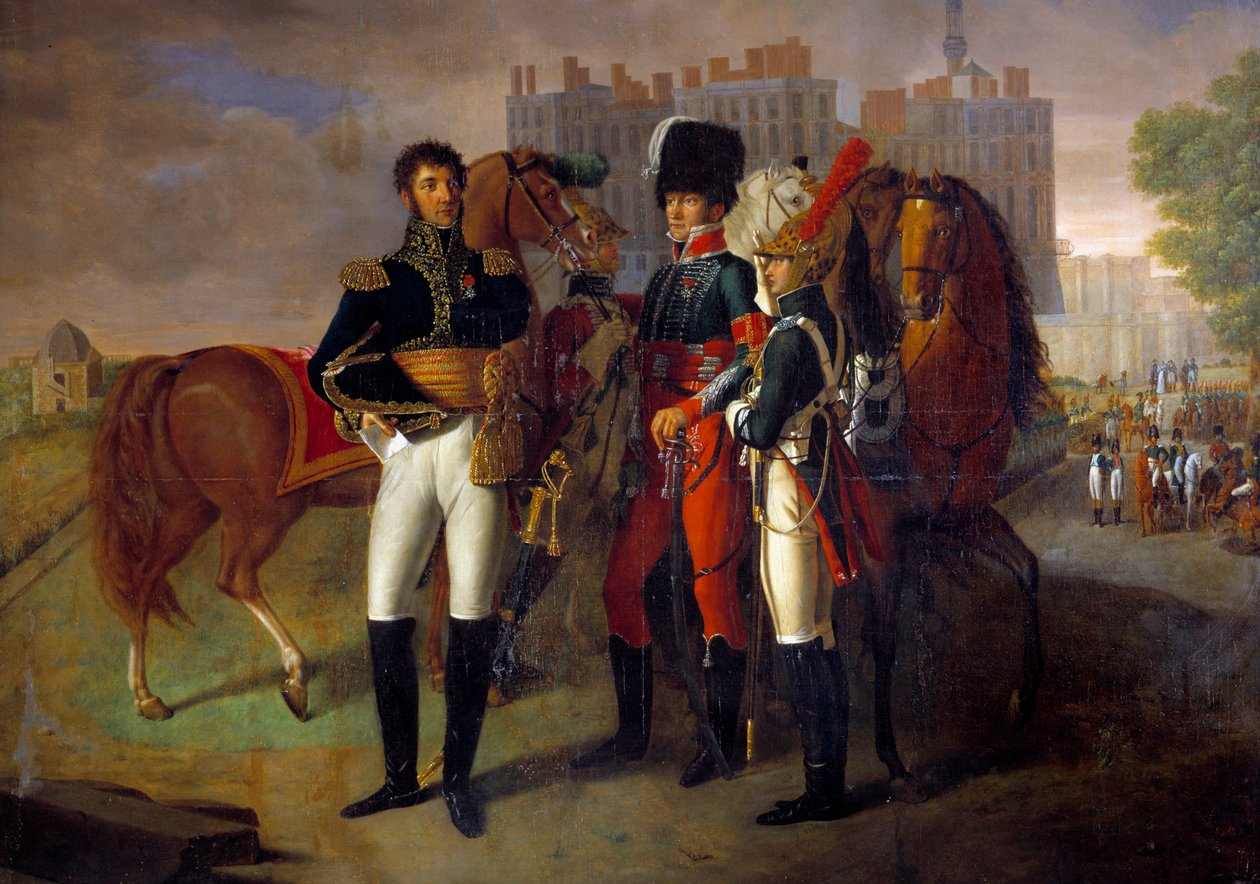 Ritratto a figura intera di La Ronciere, comandante della scuola di cavalleria di Saint Germain da Unknown artist
