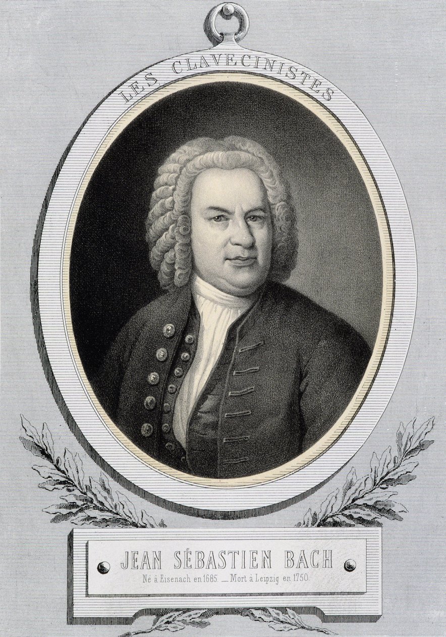 Ritratto in medaglione di Johann Sebastian Bach da Unknown artist
