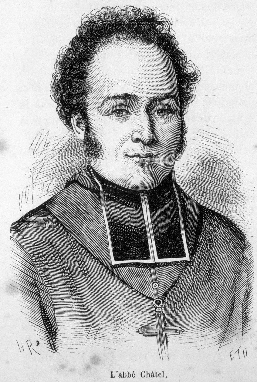 Ritratto di Abate Ferdinand Francois Chatel (1795-1857), fondatore della Chiesa Francese al tempo della Rivoluzione di Luglio da Unknown artist