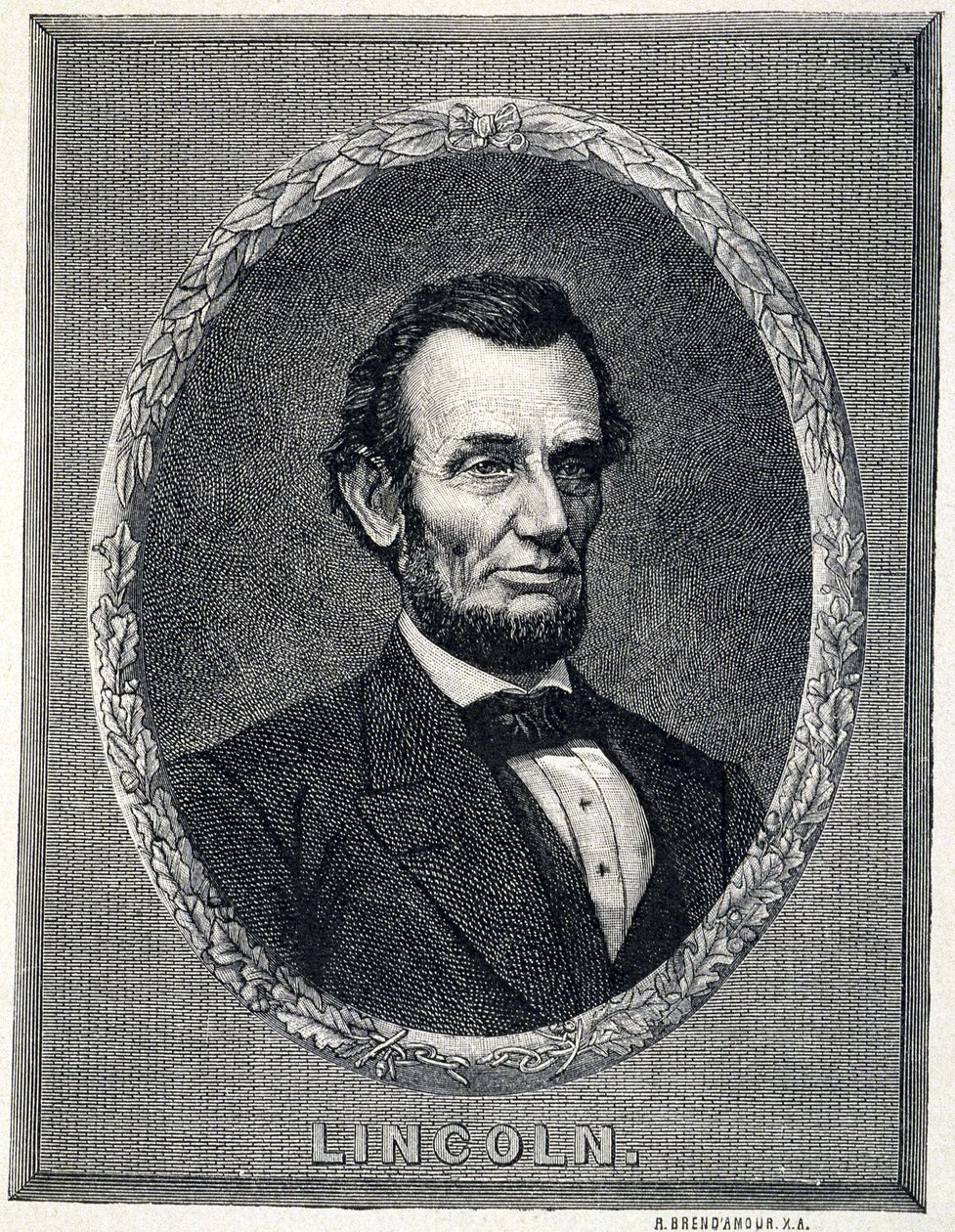 Ritratto di Abraham Lincoln (1809-1865), Presidente degli Stati Uniti d