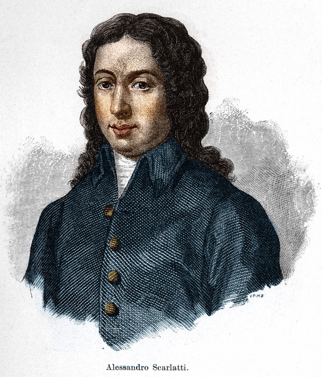 Ritratto di Alessandro Scarlatti (1660 - 1725), compositore italiano. da Unknown artist