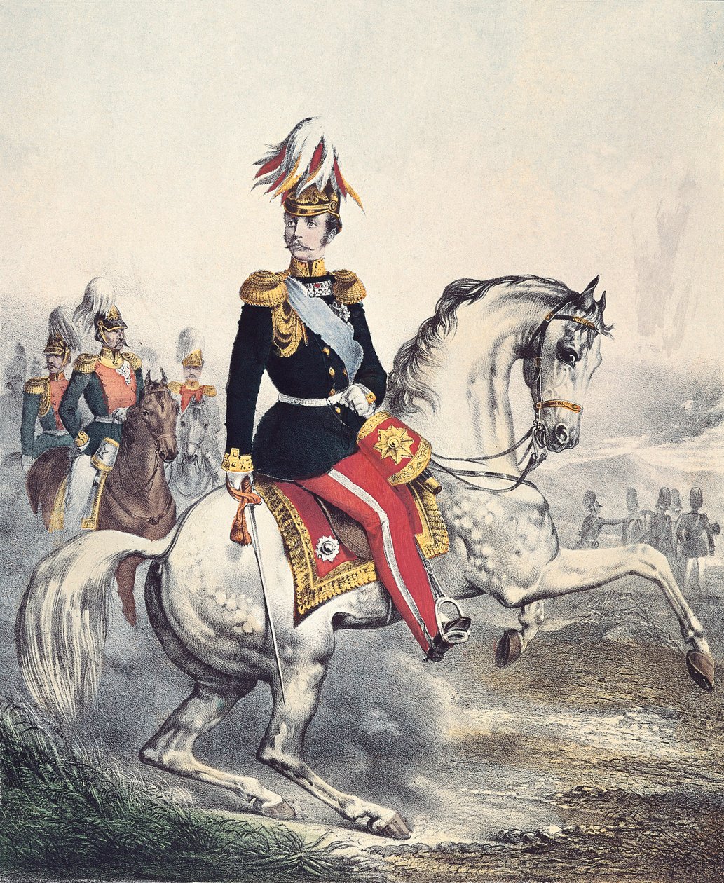 Ritratto di Alessandro II Nikolayevich (incisione colorata) da Unknown artist