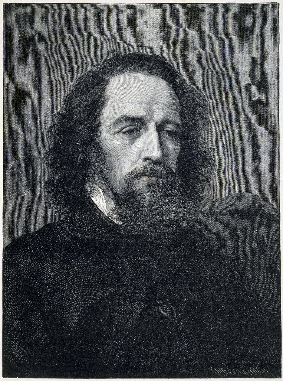 Ritratto di Alfred, Lord Tennyson (1809 - 1892), poeta e drammaturgo britannico del XIX secolo da Unknown artist