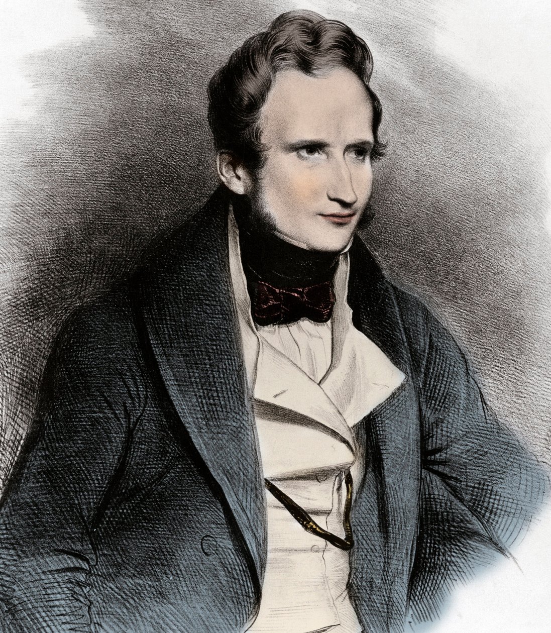 Ritratto di Alfred de Vigny - Ritratto del poeta Alfred de Vigny (1797-1863) da Unknown artist