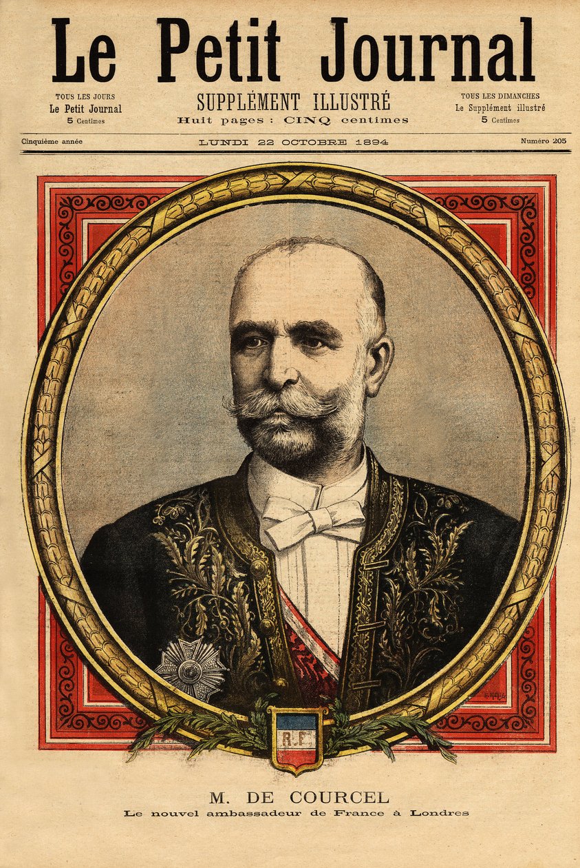 Ritratto di Alphonse Chodron de Courcel (1835-1919), politico francese, carriera diplomatica, in Germania (1881-1886) e nel Regno Unito (1894-1898), presidente del consiglio di amministrazione delle ferrovie di Parigi Orleans e membro dell
