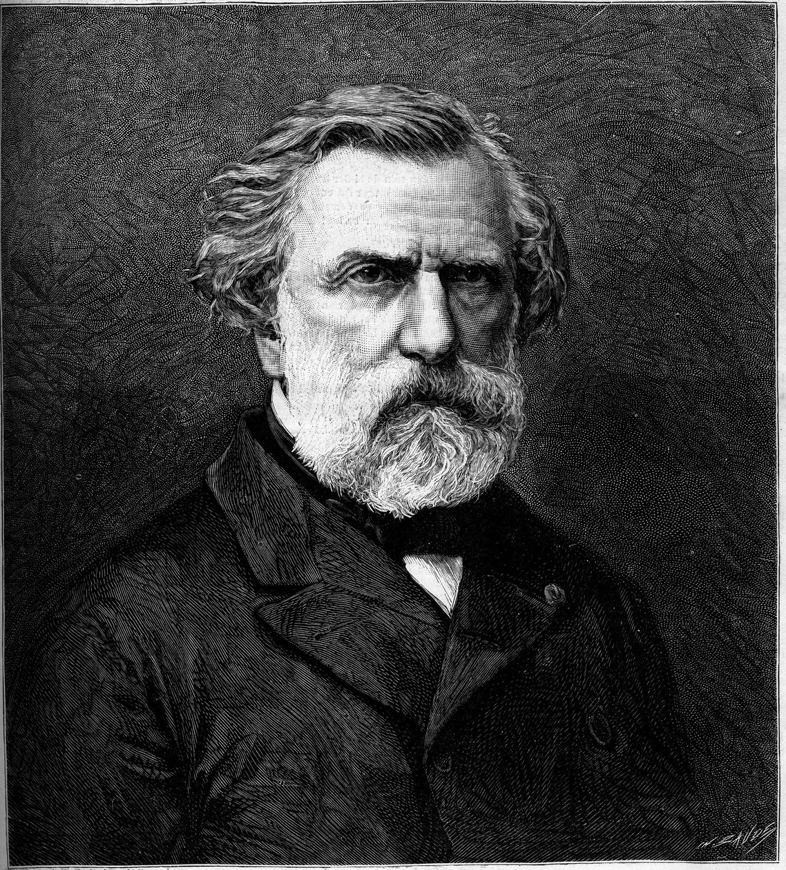 Ritratto di Ambroise Thomas (1811-1896), compositore francese. Incisione in 