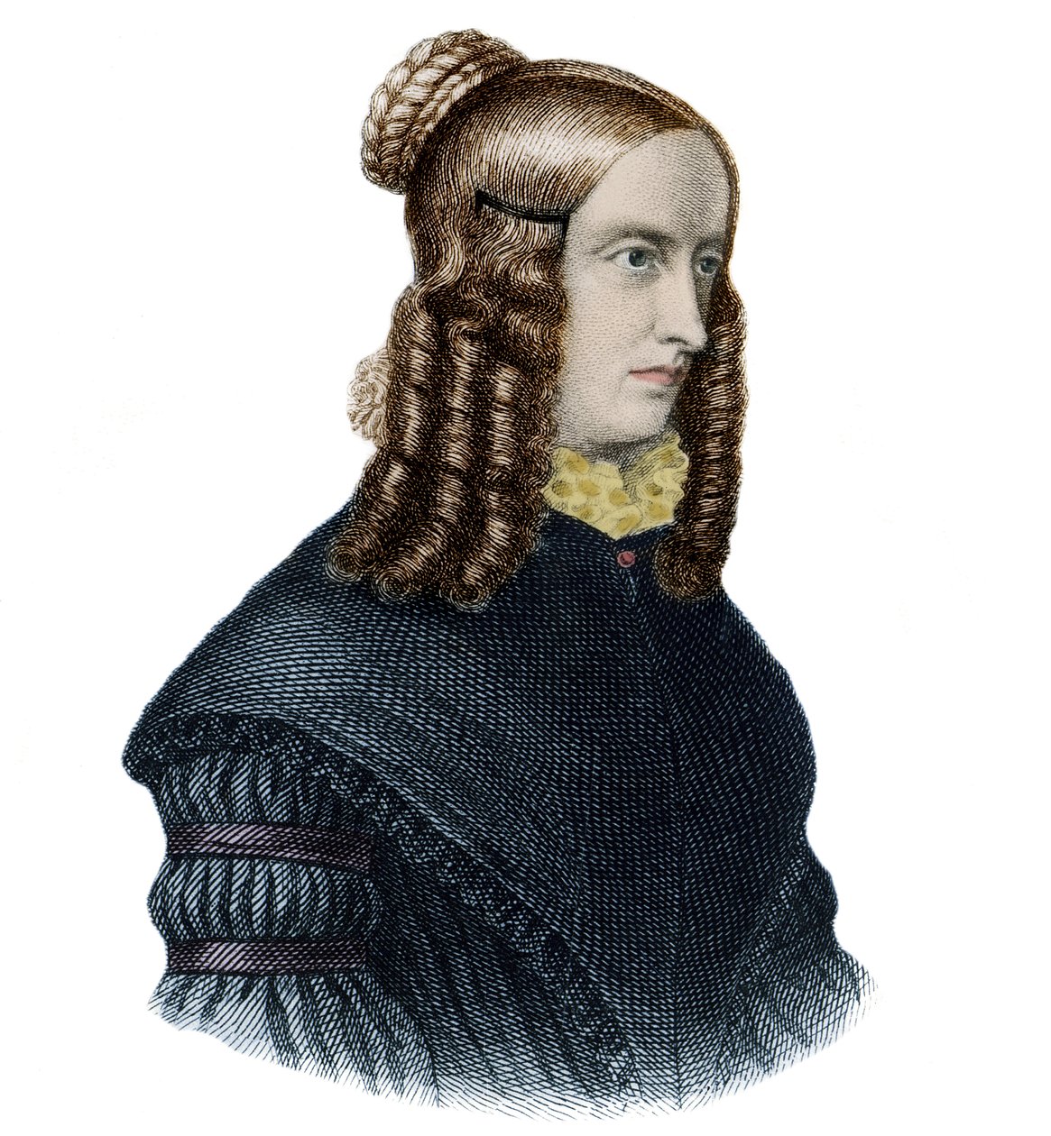 Ritratto di Annette von Droste-Hulshoff (Droste Hulshoff) (1797-1848) scrittrice e poetessa inglese da Unknown artist