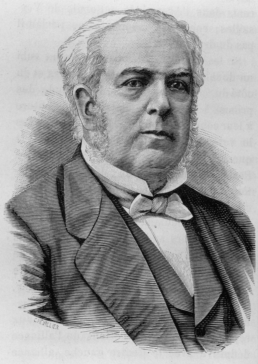 Ritratto di Auguste Casimir-Périer (1811 - 1876). Incisione della fine del XIX secolo in 