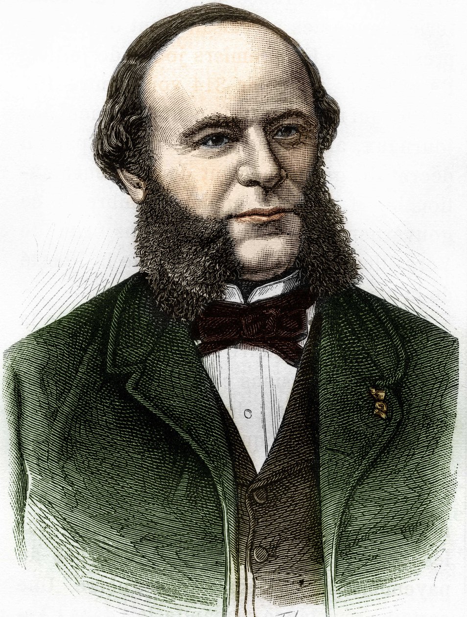 Ritratto di Auguste Pouyer-Quertier (Pouyer Quertier) (1820 - 1891). Incisione della fine del XIX secolo da Unknown artist