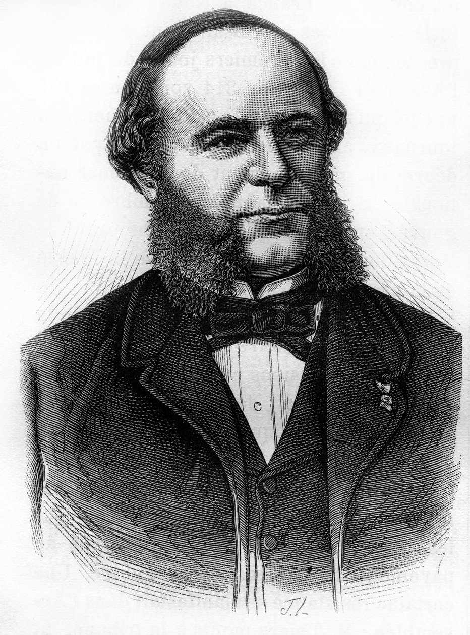 Ritratto di Auguste Pouyer-Quertier (1820 - 1891). Incisione della fine del XIX secolo in "Histoire de France" di H. Martin da Unknown artist