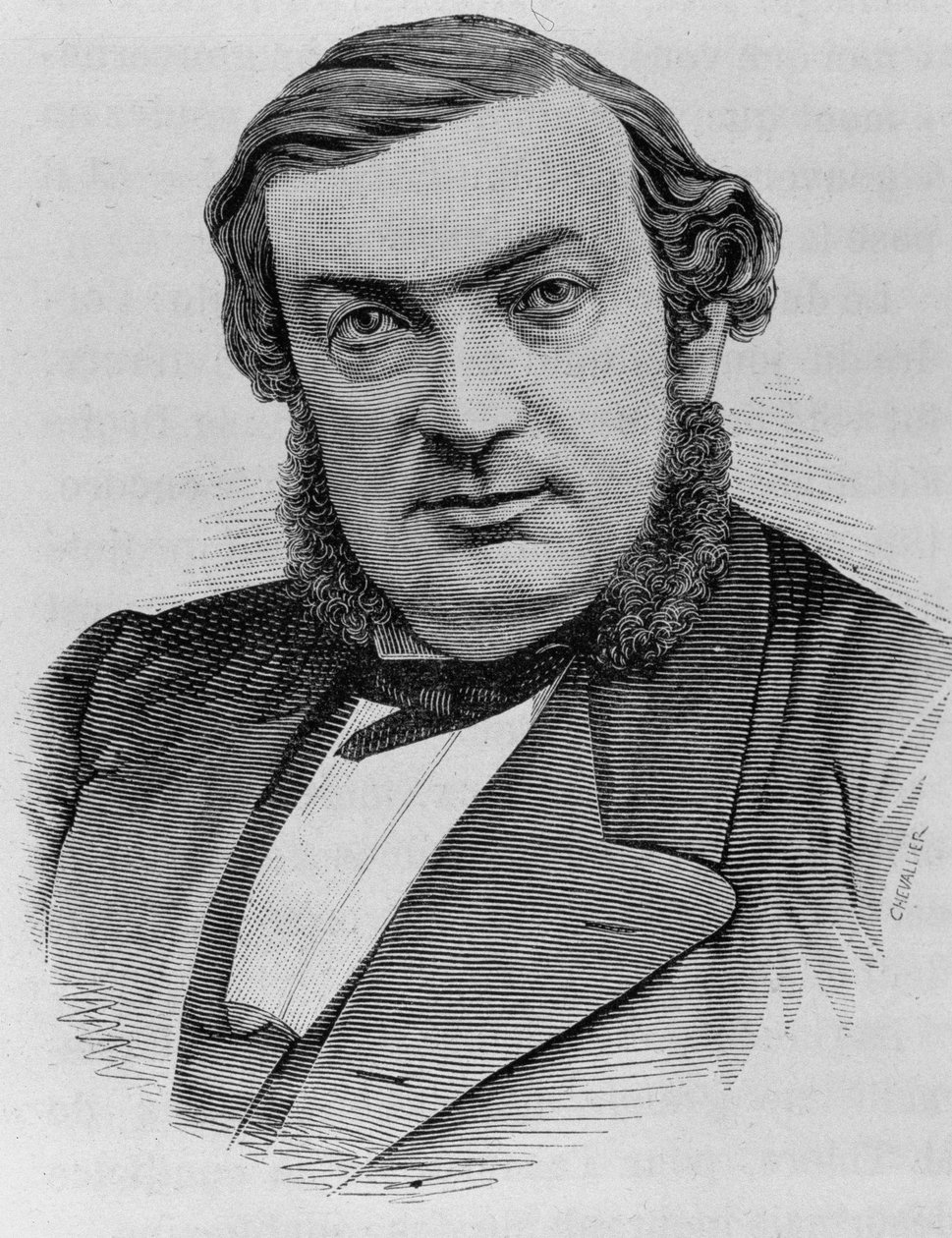Ritratto di Batbie. Incisione della fine del XIX secolo in "Histoire de France" di H. Martin da Unknown artist