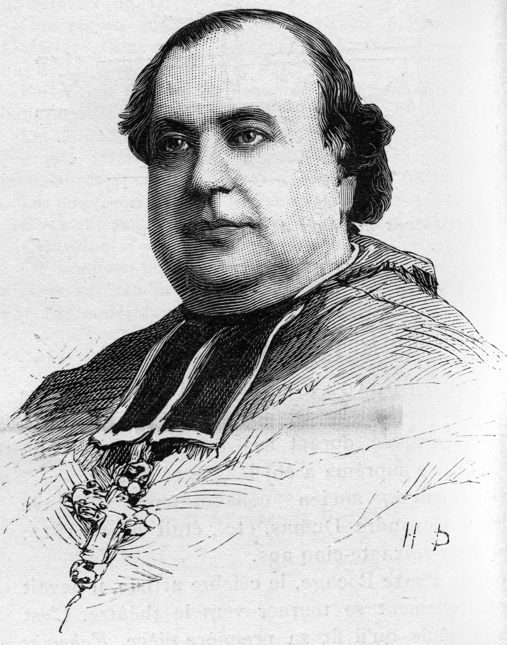 Ritratto del vescovo Marechal, vescovo di Laval morto nel 1887 da Unknown artist
