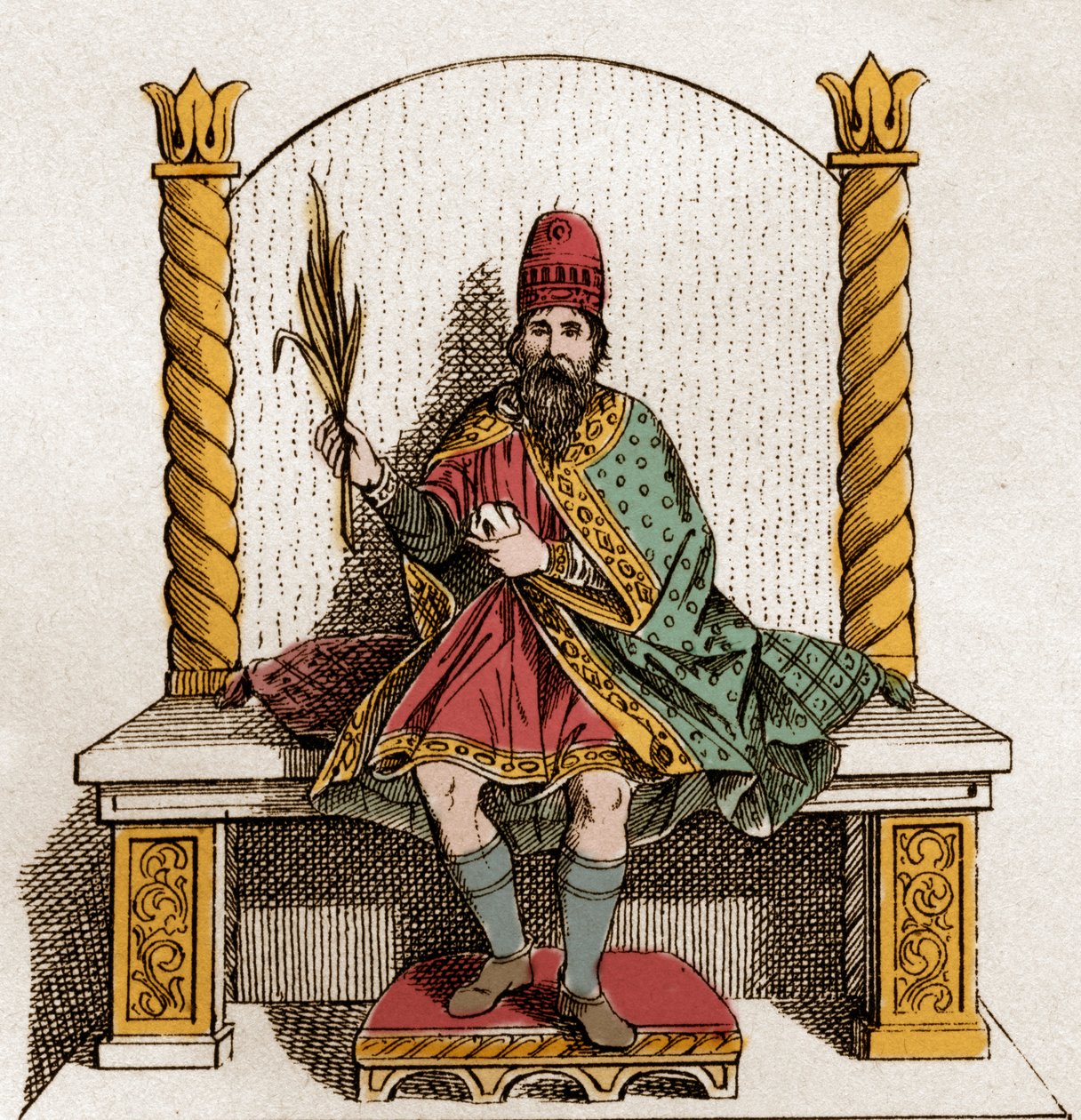 Ritratto di Bonifacio III di Toscana (985-1052) marchese di Canossa e Toscana - Bonifacio III, marchese di Toscana o Bonifacio di Canossa - Bonifacio III di Canossa (o Bonifacio IV di Toscana) Incisione del 1861 da Unknown artist