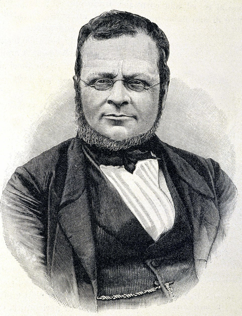 Ritratto di Camillo Benso, Conte di Cavour (1810-1861), statista italiano, da una foto del 1860 da Unknown artist