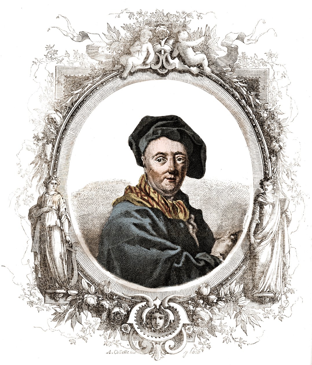 Ritratto di Carle Van Loo, pittore francese. da Unknown artist