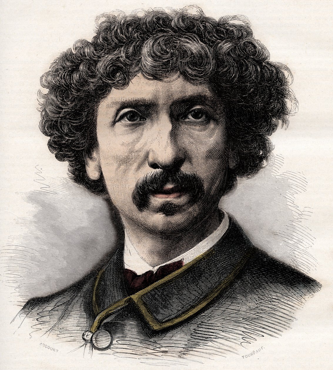 Ritratto di Charles Garnier (1825-1898), architetto francese - incisione in "La musique populaire" giornale illustrato settimanale - 1882 da Unknown artist