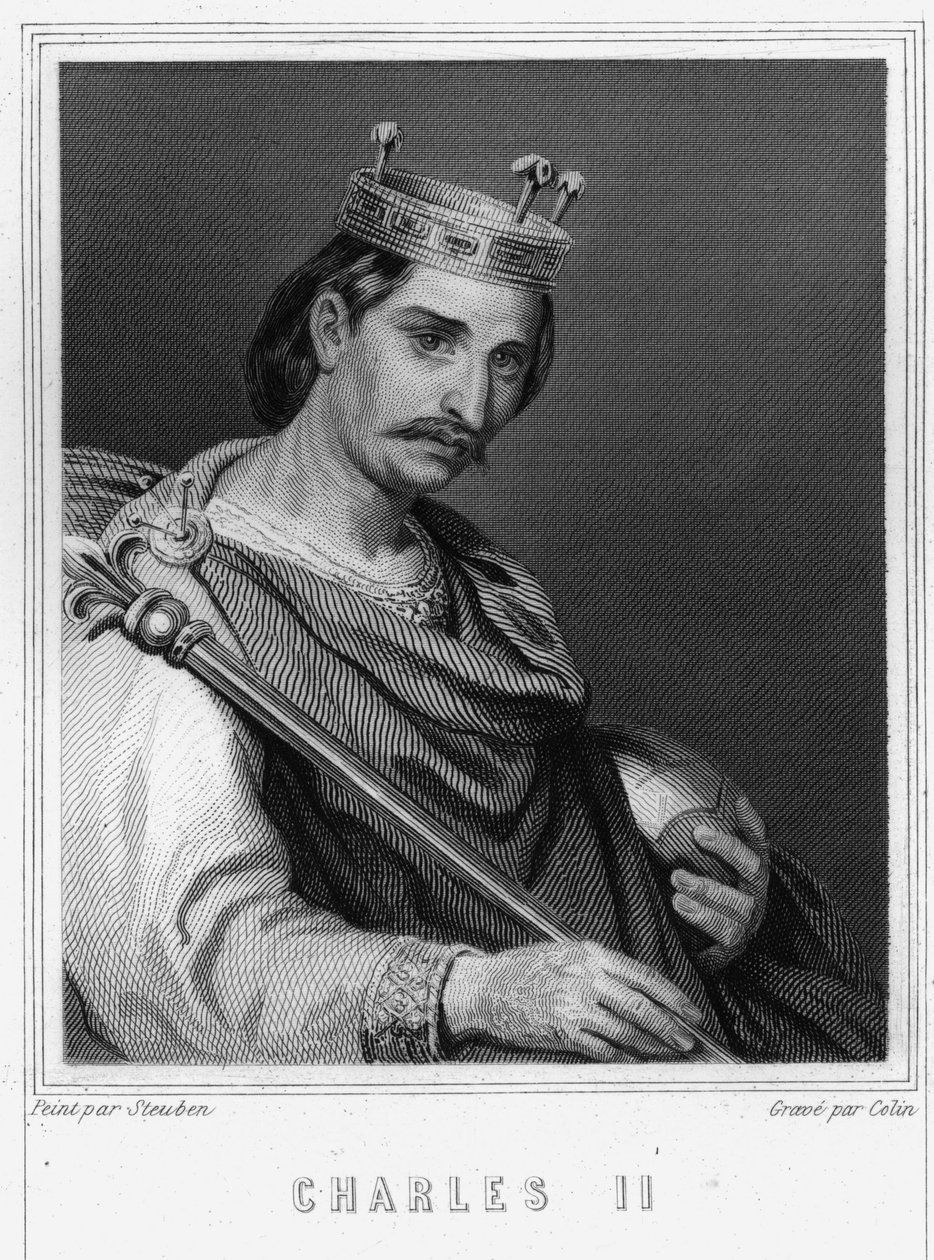 Ritratto di Carlo II il Calvo (823 - 877), Re di Francia - in 