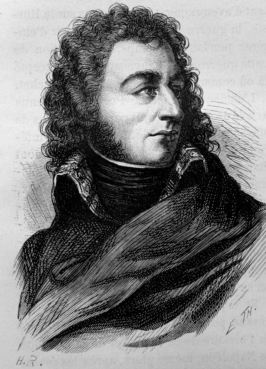 Ritratto di Charles John - Baptist Bernadotte (Carlo XIV) (1763 - 1844). Incisione della fine del XIX secolo in “Histoire de France” di H. Martin da Unknown artist