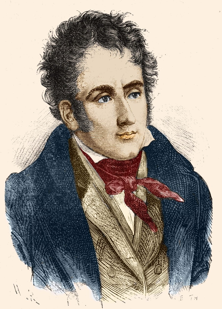 Ritratto di Chateaubriand (incisione del XIX secolo) da Unknown artist