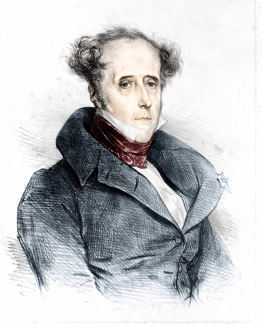 Ritratto di Chateaubriand di Devéria - nel giornale "L