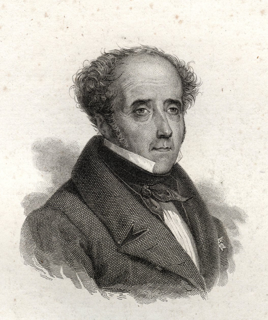 Ritratto di Chateaubriand, incisione del XIX secolo da Unknown artist