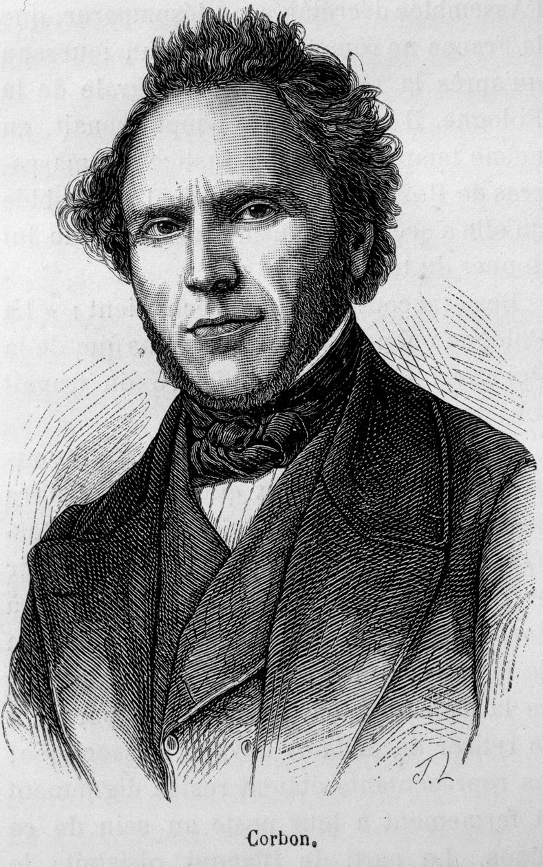 Ritratto di Claude Anthime Corbon (1808 - 1891). Incisione della fine del XIX secolo in "Histoire de France" di H. Martin da Unknown artist