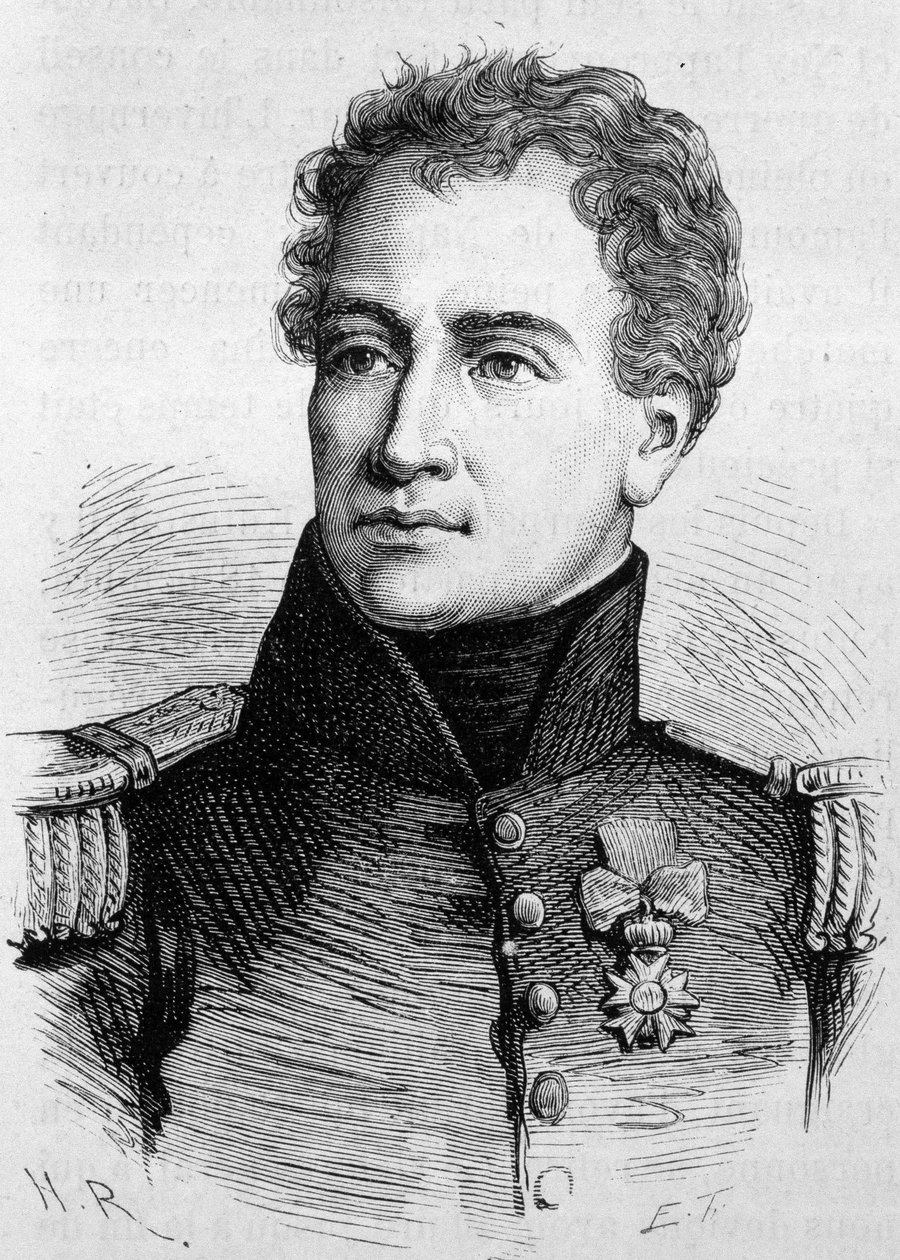 Ritratto di Claude Francois de Malet (1754 - 1812). (Claude-Francois Malet) Incisione della fine del XIX secolo in “Histoire de France” di H. Martin da Unknown artist