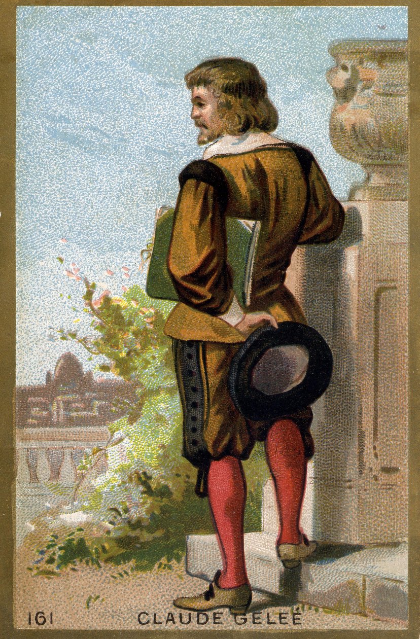 Ritratto di Claude Gellée detto Le Lorrain (1600 - 1682). Cromolitografia della fine del XIX secolo da Unknown artist