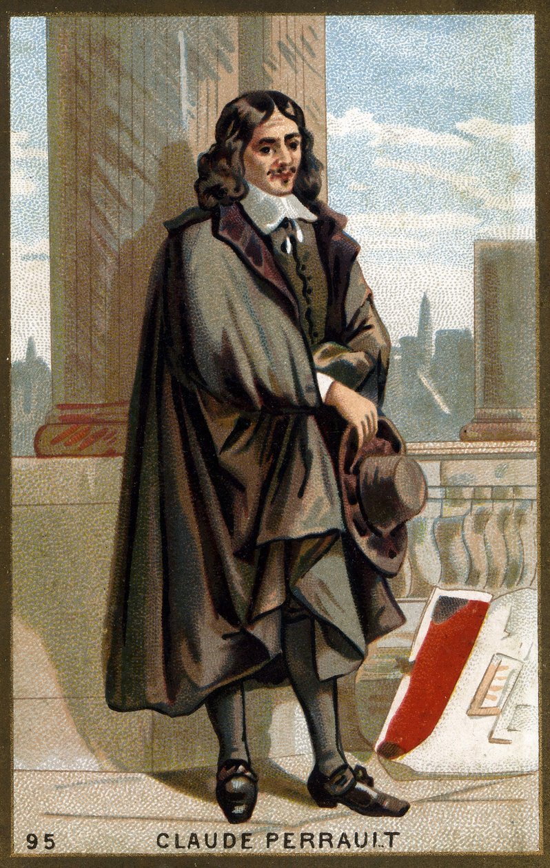 Ritratto di Claude Perrault (1613 - 1688), architetto, medico e fisico francese (cromolitografia del XIX secolo) da Unknown artist